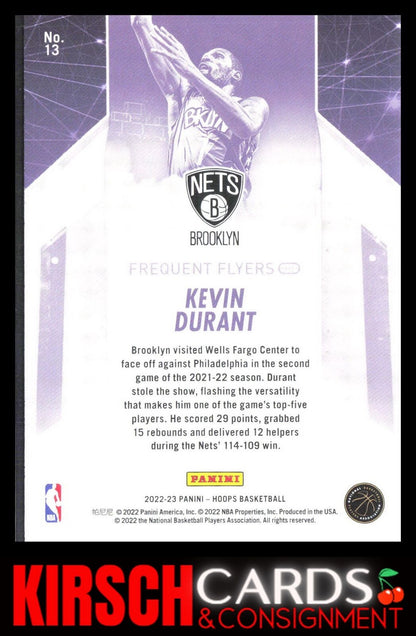 Kevin Durant 2022-23 Hoops #13 Frequent Flyers Brooklyn Nets