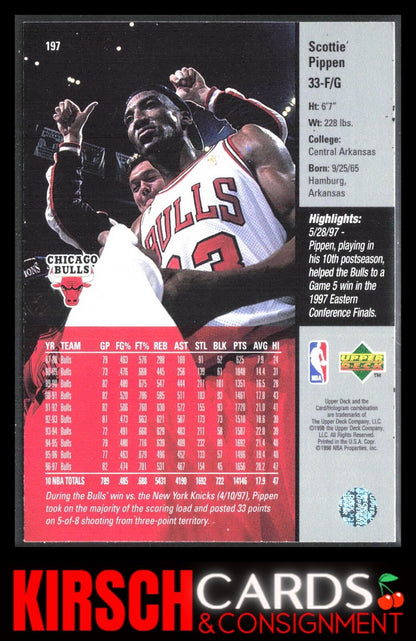 Scottie Pippen 1997-98 Upper Deck #197 Chicago Bulls