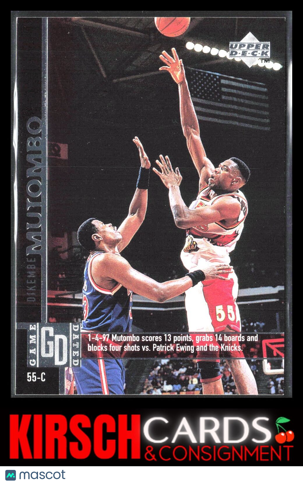 Dikembe Mutombo 1997-98 Upper Deck #4 Atlanta Hawks