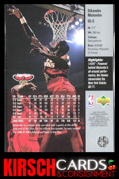 Dikembe Mutombo 1997-98 Upper Deck #4 Atlanta Hawks