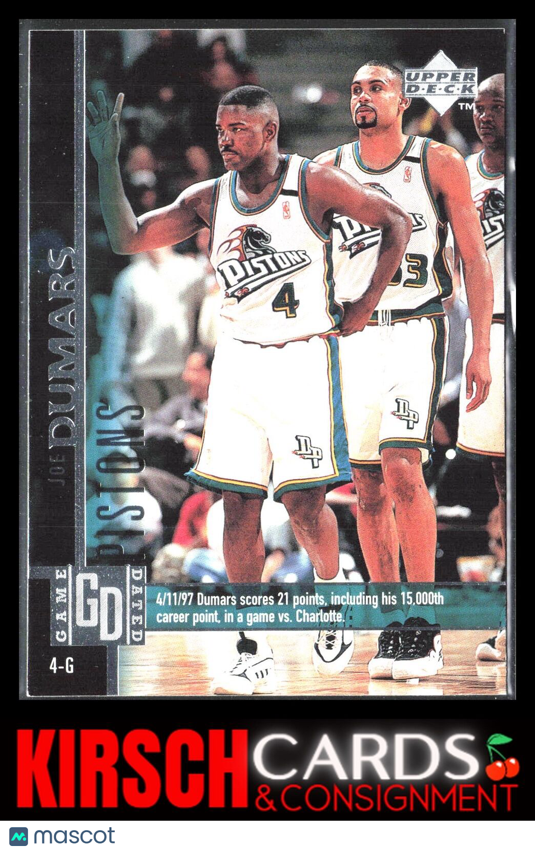 Joe Dumars 1997-98 Upper Deck #214 Detroit Pistons