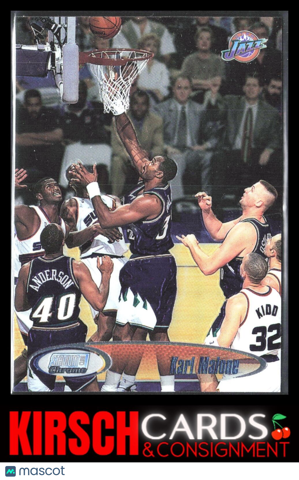 Karl Malone 1998-99 Stadium Club #SCC20 Chrome Utah Jazz