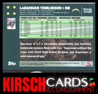 LaDainian Tomlinson 2007 Topps Chrome #TC126 San Diego Chargers