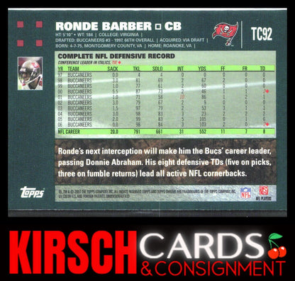 Ronde Barber 2007 Topps #243 Tampa Bay Buccaneers