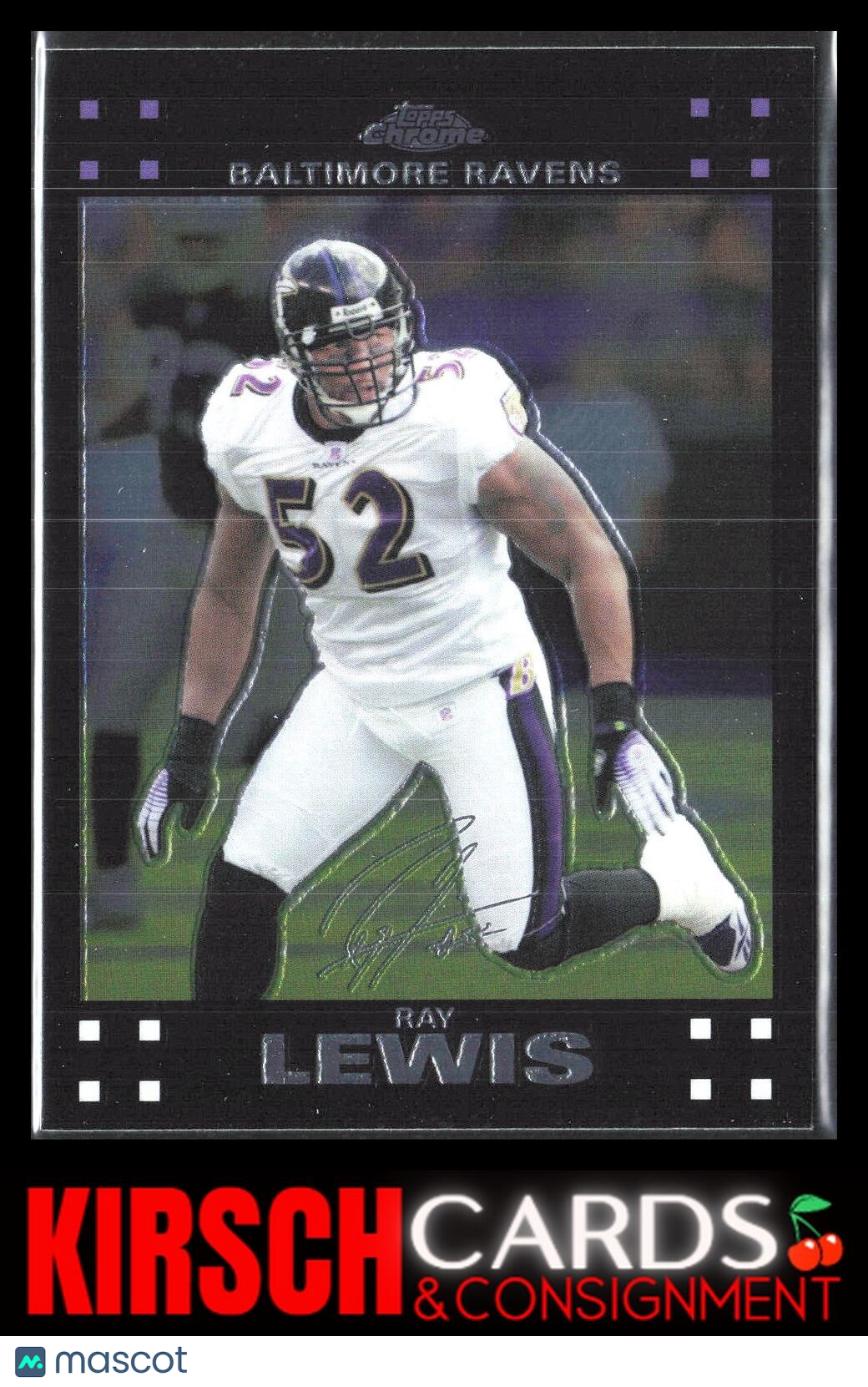 Ray Lewis 2007 Topps Chrome #TC95 Baltimore Ravens