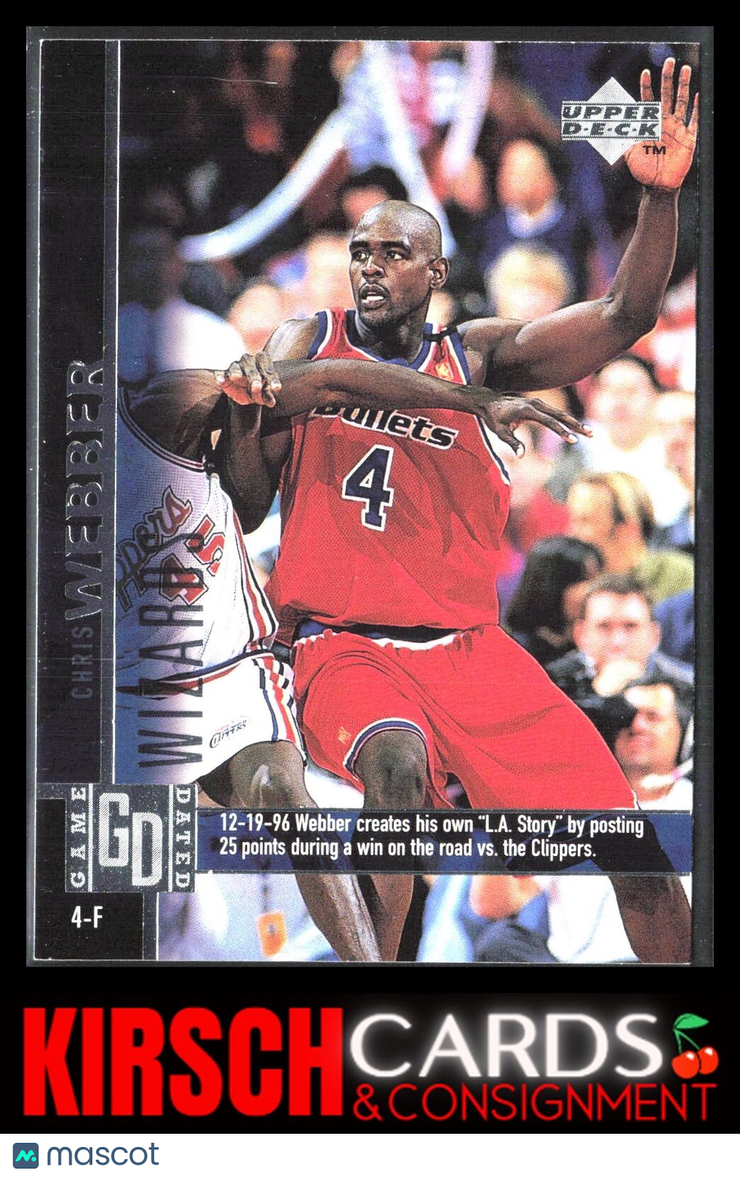 Chris Webber 1997-98 Upper Deck #135 Washington Wizards