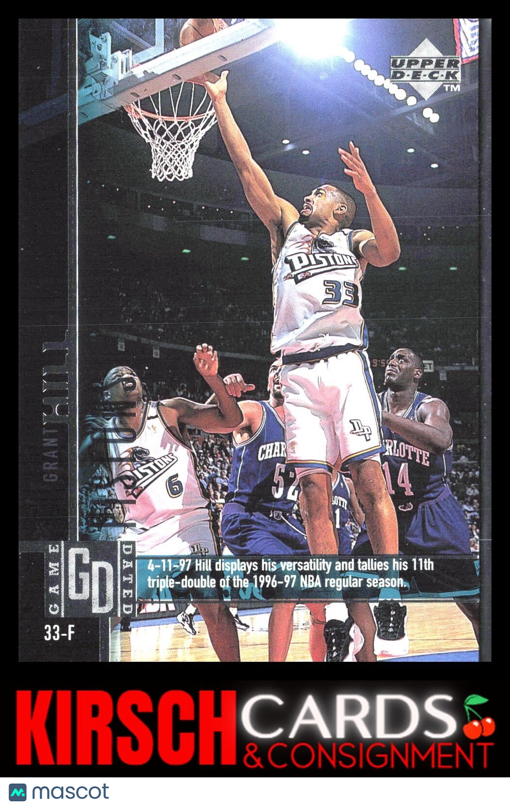 Grant Hill 1997-98 Upper Deck #34 Detroit Pistons