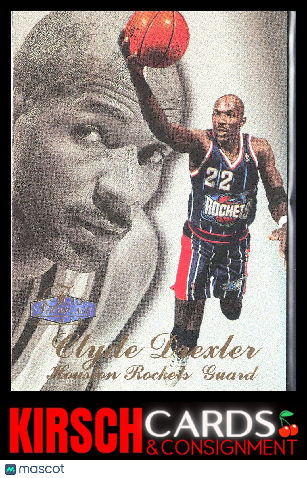 Clyde Drexler 1997-98 Flair Showcase #43 Houston Rockets