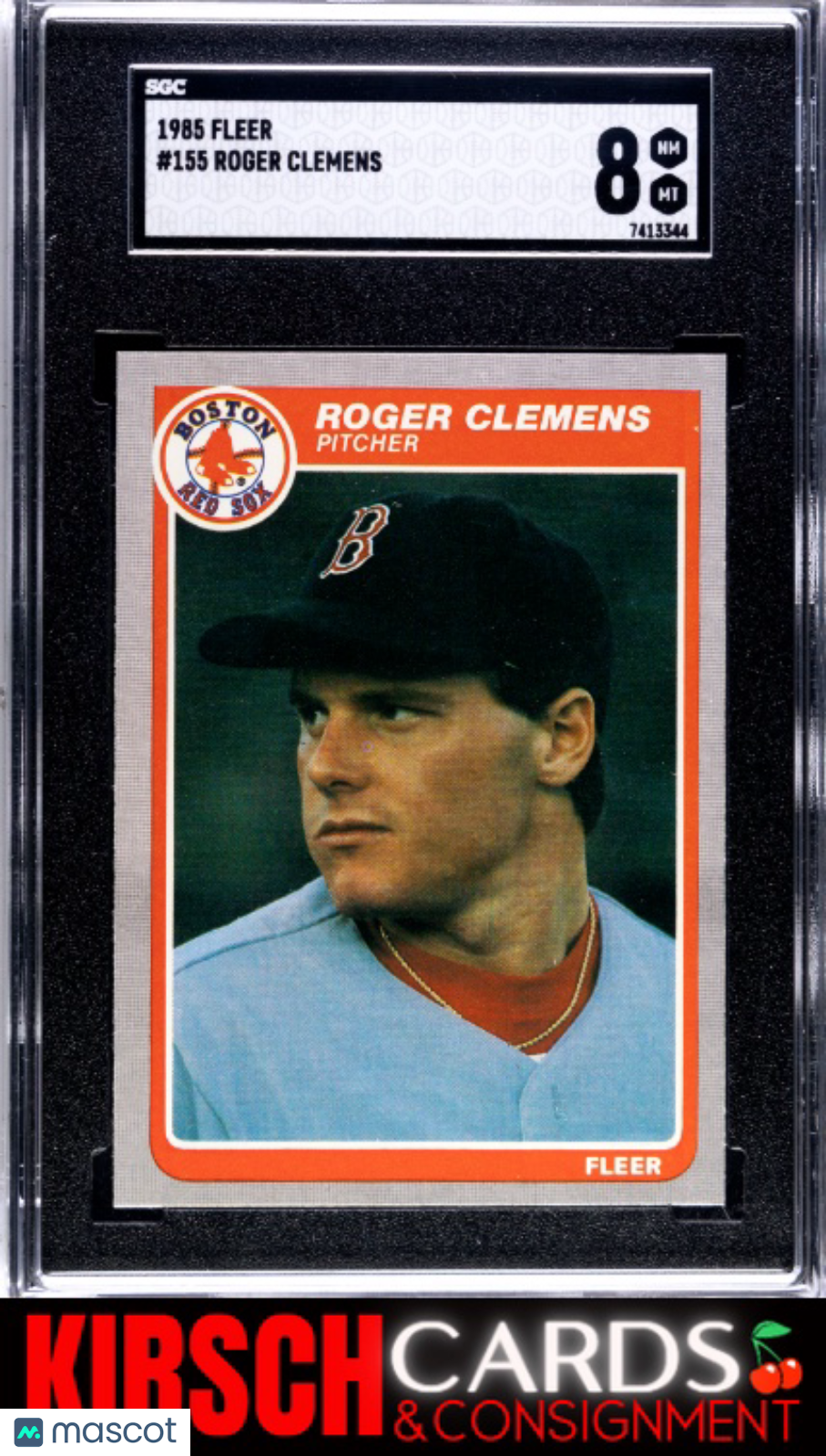 Roger Clemens 1985 Fleer RC #155 SGC 8 Boston Red Sox