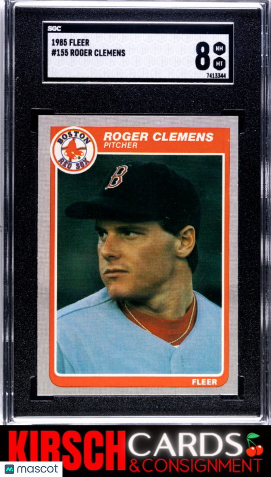 Roger Clemens 1985 Fleer RC #155 SGC 8 Boston Red Sox