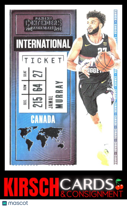 Jamal Murray 2020-21 Panini Contenders #12 International Ticket Denver Nuggets