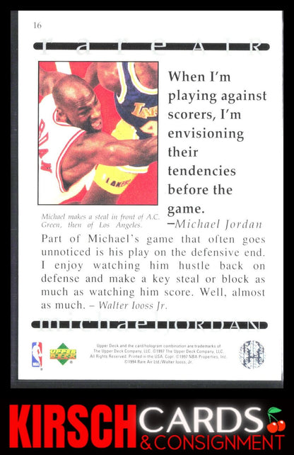 Michael Jordan 1997 Upper Deck Michael Jordan Rare Air Tribute Box Set #16