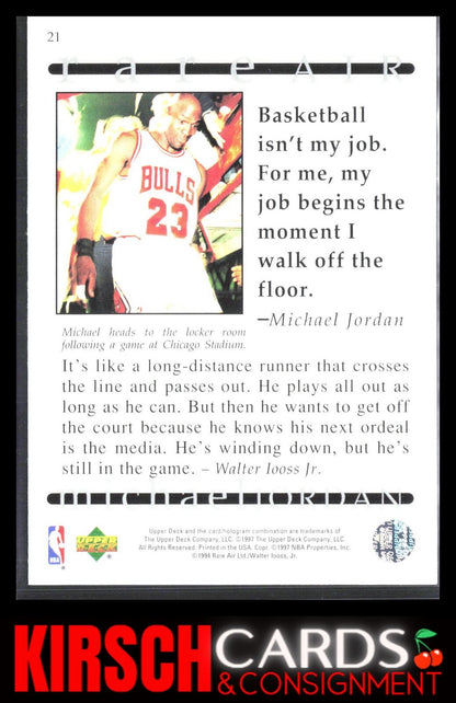 Michael Jordan 1994 Upper Deck Jordan Rare Air #22 Chicago Bulls