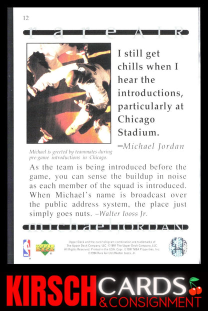 Michael Jordan 1994 Upper Deck Jordan Rare Air #12 Chicago Bulls