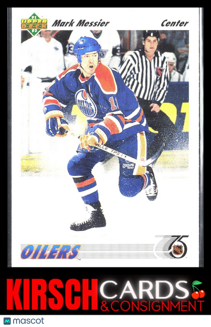 Mark Messier 1991-92 Upper Deck French #246a Edmonton Oilers