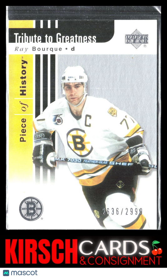 Ray Bourque 2002-03 Upper Deck Piece of History #118 #/2999 Boston Bruins