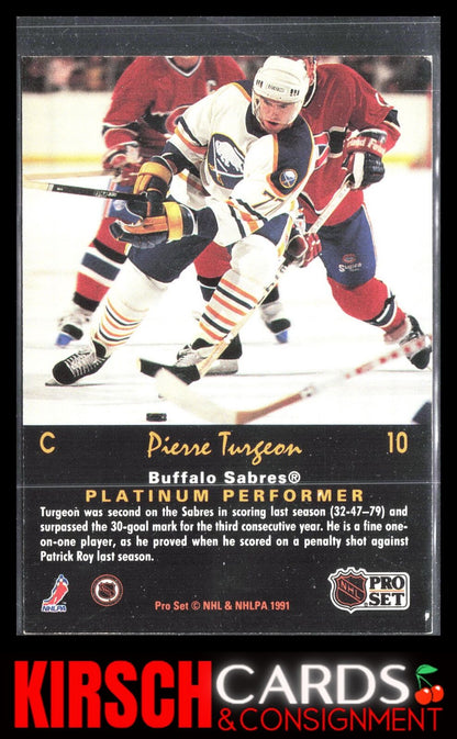 Pierre Turgeon 1991-92 Pro Set Platinum #10 Buffalo Sabres