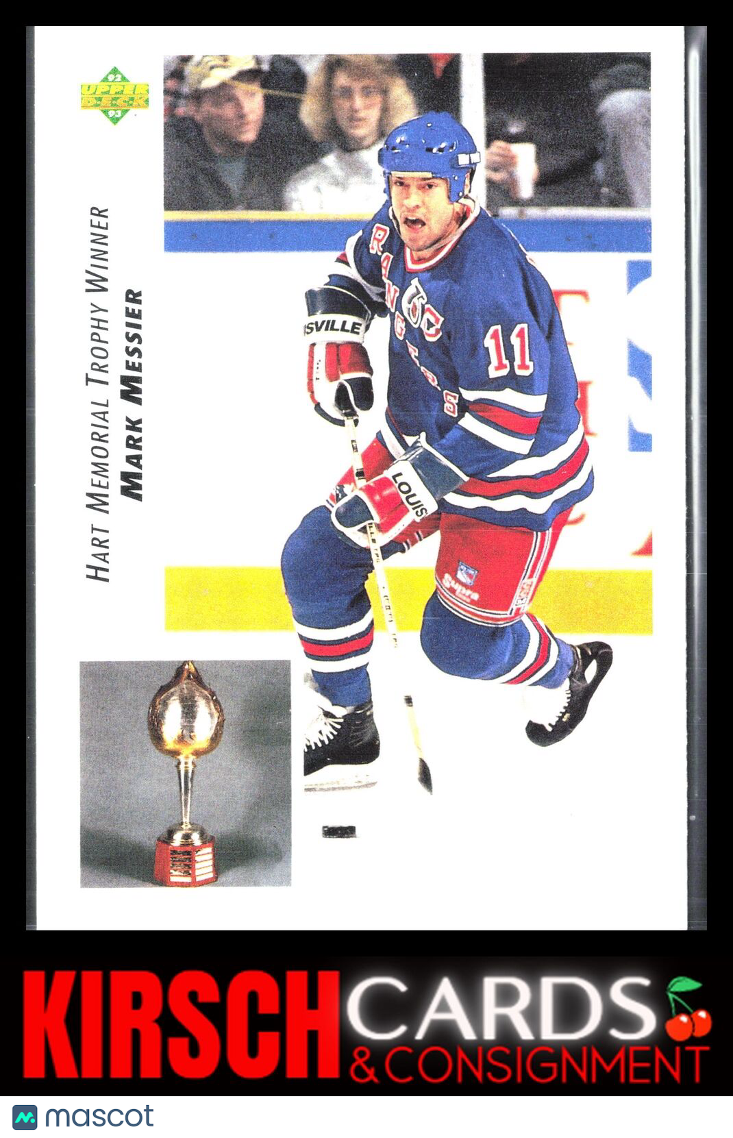 Mark Messier 1992-93 Upper Deck #437 New York Rangers