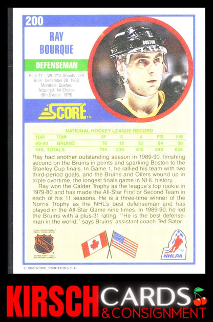 Ray Bourque 1990-91 Score Hottest and Rising Stars #35 Boston Bruins