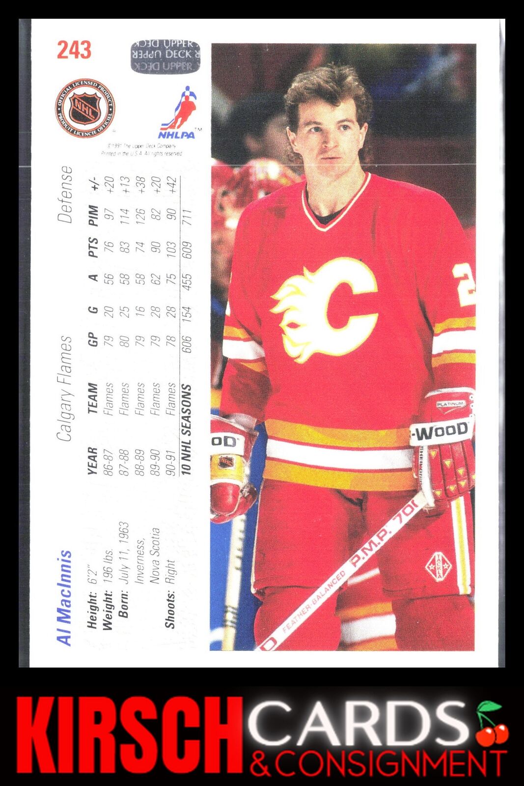 Al MacInnis 1991-92 Upper Deck #243b Calgary Flames