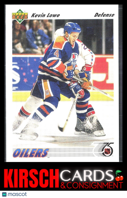 Kevin Lowe 1991-92 Upper Deck #186 Edmonton Oilers