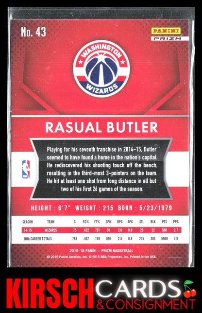 Rasual Butler 2015 2015-16 Panini Prizm #43 Flash Prizms Washington Wizards