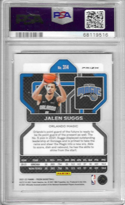 2021-22 Panini Prizm PURPLE WAVE Jalen Suggs Rookie PSA 10 Magic #314