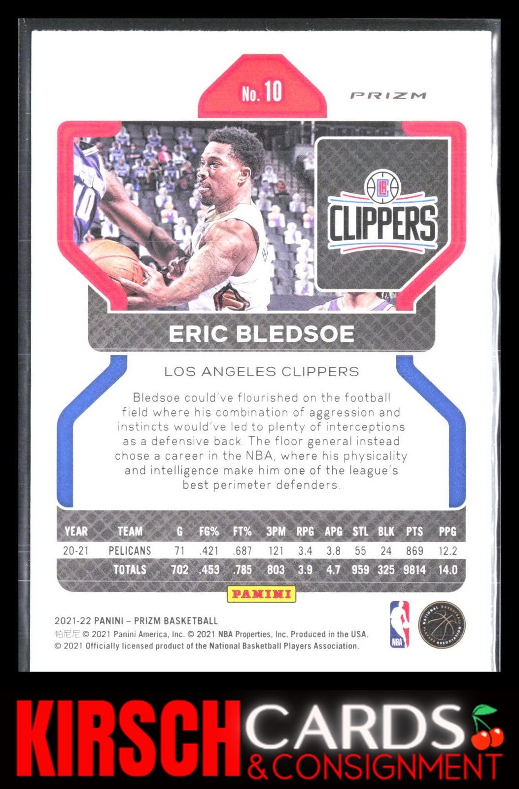 Eric Bledsoe 2021 2021-22 Panini Prizm #10 Red White and Blue\