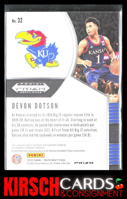 Devon Dotson 2020 2020 Panini Prizm Draft Picks Collegiate #32 Fast Break