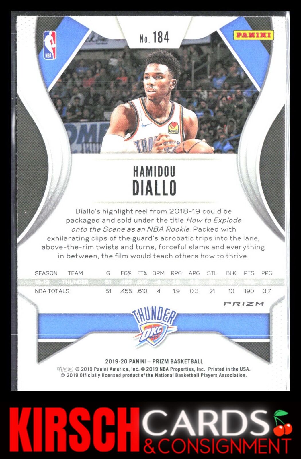 Hamidou Diallo 2019 2019-20 Panini Prizm #184 Prizms Silver