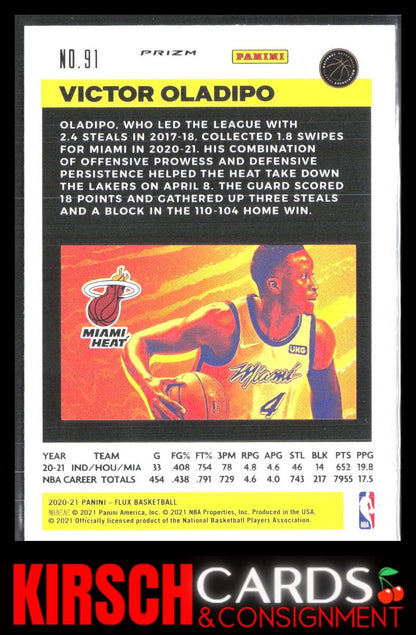 Victor Oladipo 2020 2020-21 Panini Flux #91 Pulsar Miami Heat