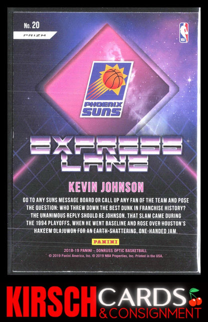 Kevin Johnson 2018 2018-19 Donruss Optic #20 Express Lane Holo Phoenix Suns