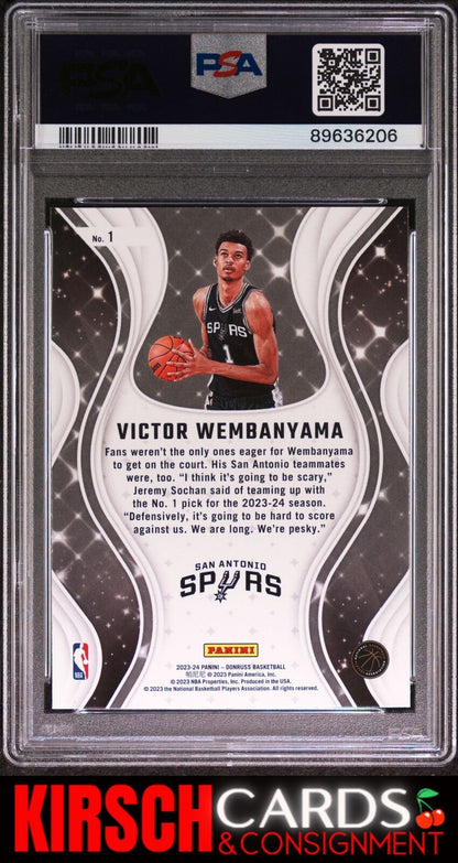 Victor Wembanyama 2023 Panini Donruss Magicians RC #1 PSA 9 Spurs