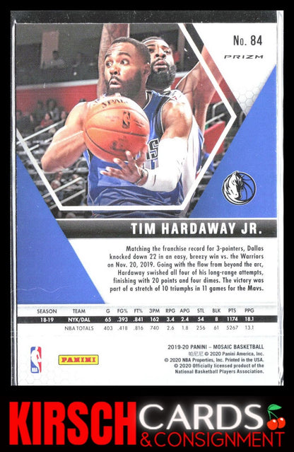 Tim Hardaway Jr. 2019 2019-20 Panini Mosaic #84 Fast Break Silver Dallas