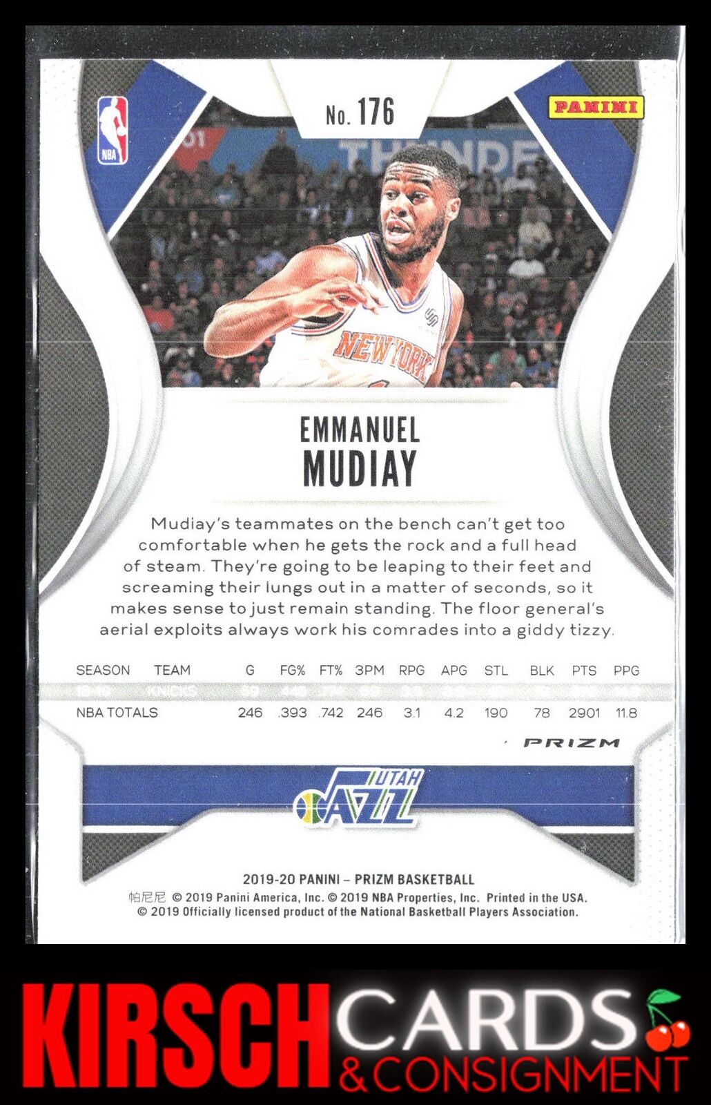 Emmanuel Mudiay 2019-20 Panini Prizm #176 Prizms Green Utah Jazz