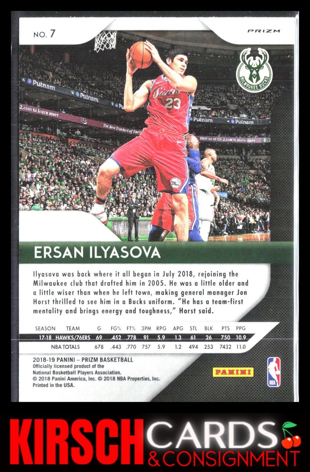 Ersan Ilyasova 2018 2018-19 Panini Prizm #7 Prizms Silver Milwaukee Bucks