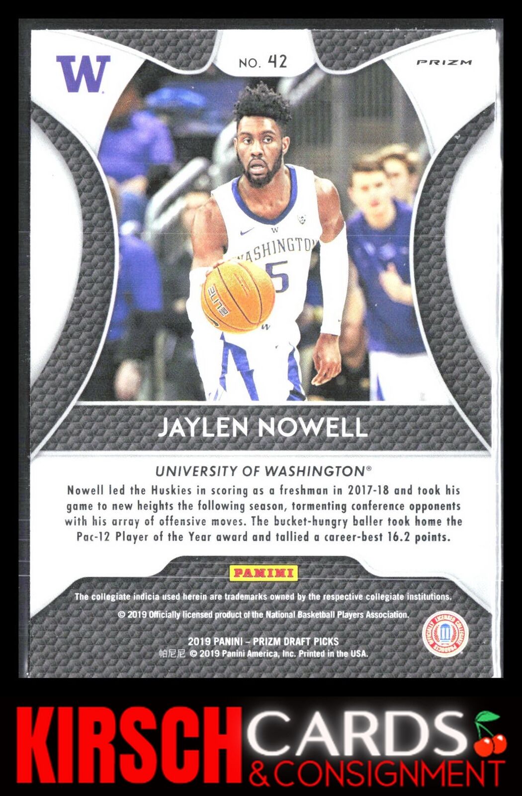 Jaylen Nowell 2019 2019 Panini Prizm Draft Picks #42 Prizms Red