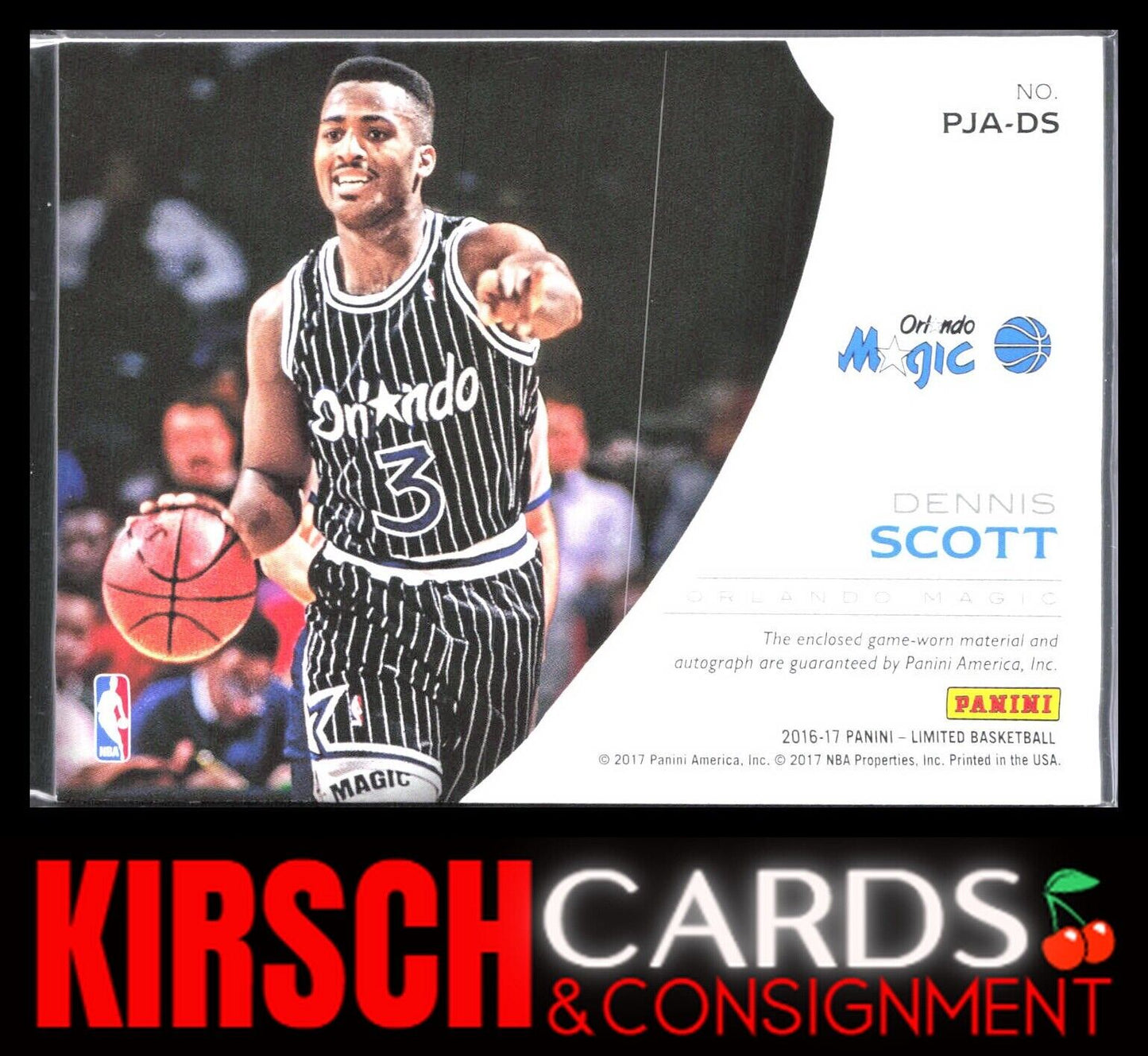 Dennis Scott 2016-17 Panini Limited #PJA-DS Phenoms Jersey Autographs Prime #/39