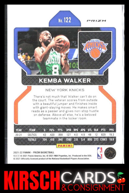 Kemba Walker 2021 2021-22 Panini Prizm #122 NBA 75th Anniversary New York Knicks