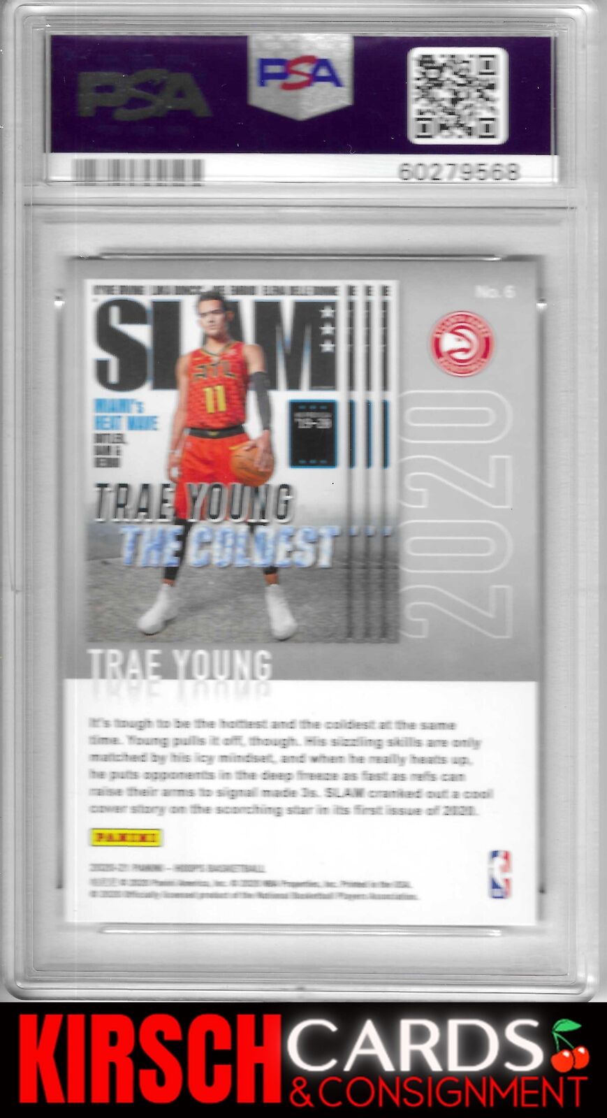 Trae Young 2020-21 Hoops #6 Slam Holo PSA 10 Atlanta Hawks