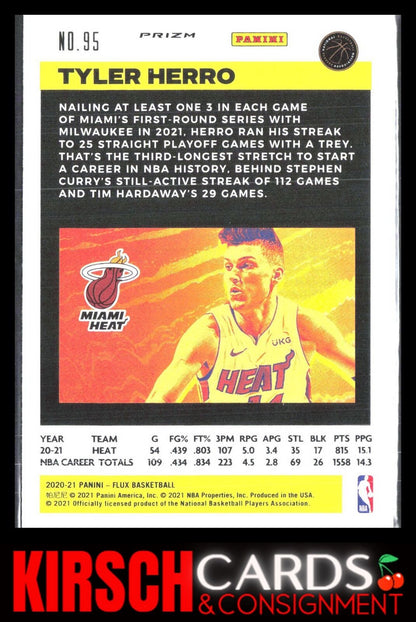 Tyler Herro 2020 2020-21 Panini Flux #95 Pulsar Miami Heat