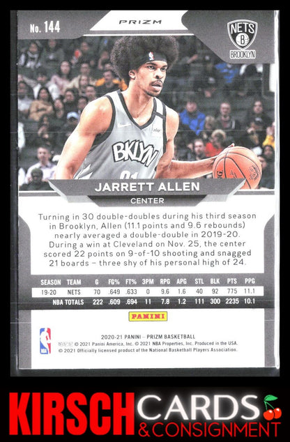 Jarrett Allen 2020 2020-21 Panini Prizm #144 Red, White and Blue Prizms