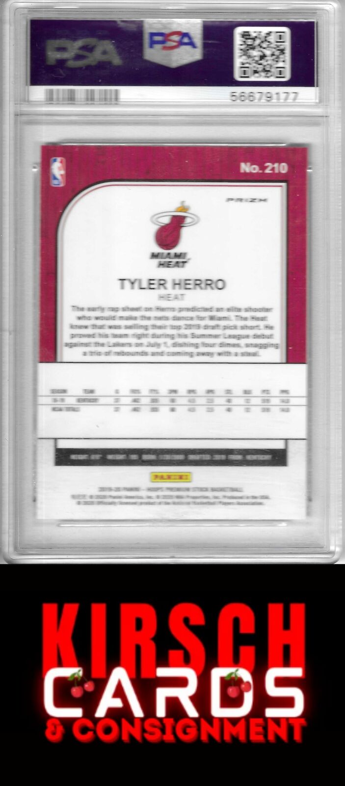 Tyler Herro 2019 Hoops Premium Stock #210 RC    Prizms Pulsar (Miami Heat)