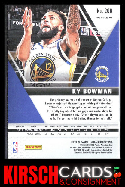 Ky Bowman 2019 2019-20 Panini Mosaic #206 Camo Pink Golden State Warriors