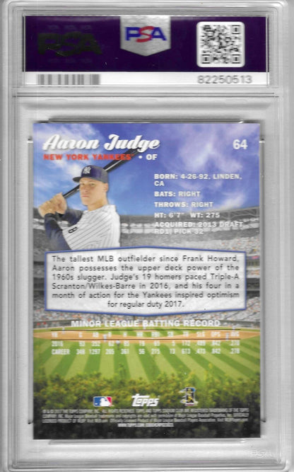 Aaron Judge 2017 Stadium Club RC #64 PSA 9