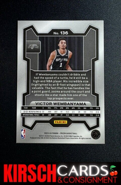 Victor Wembanyama 2023-24 Panini Prizm #136 San Antonio Spurs