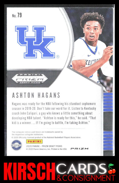 Ashton Hagans 2020 Panini Prizm Draft Picks Collegiate #79 Red White and Blue