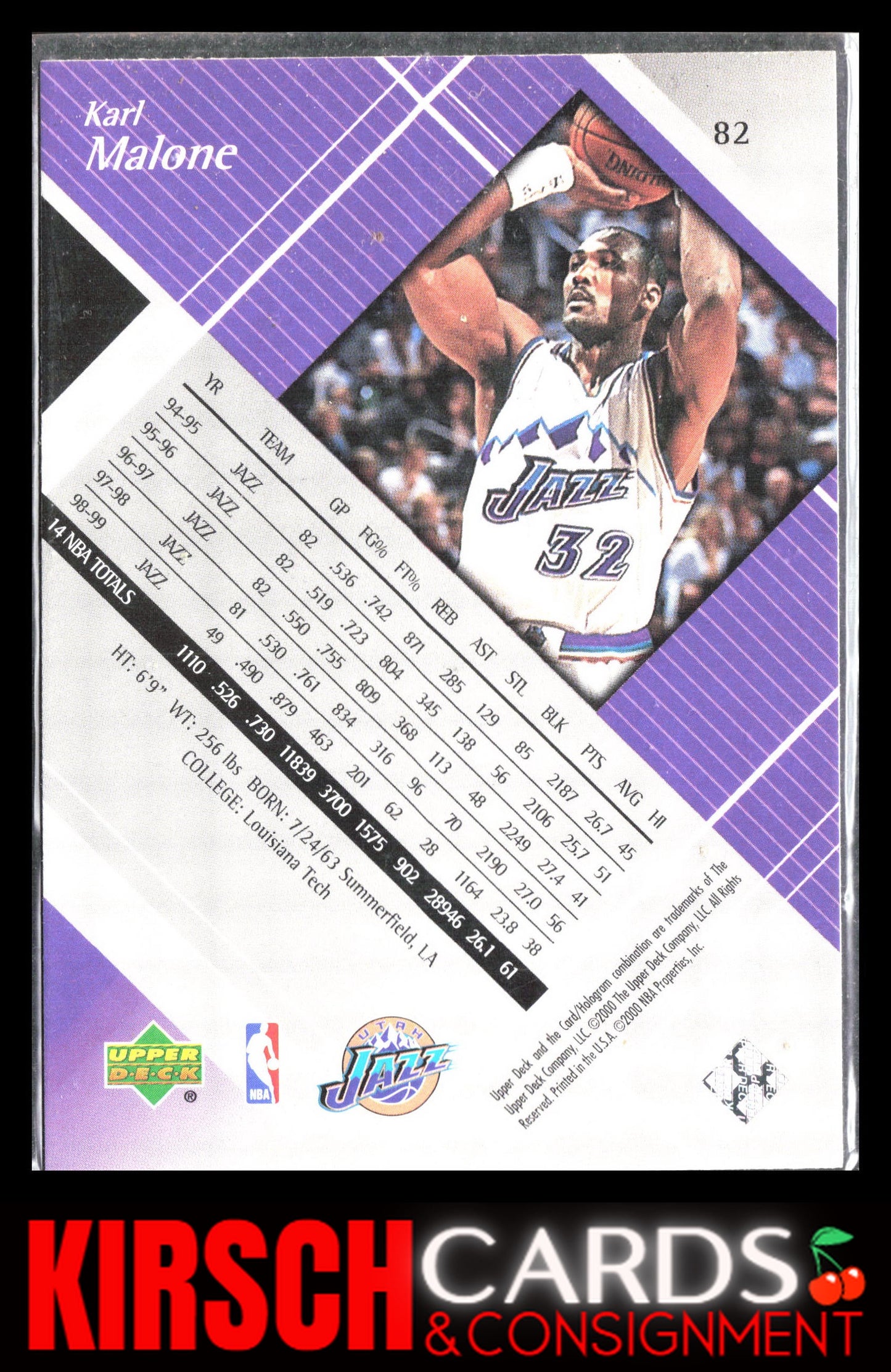 Karl Malone 1999-00 Upper Deck Black Diamond #82 Utah Jazz