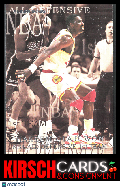 Hakeem Olajuwon 1994-95 Fleer #3 All-Defensive Team Houston Rockets