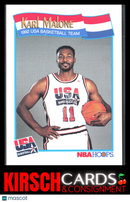 Karl Malone 1991-92 Hoops #580 USA